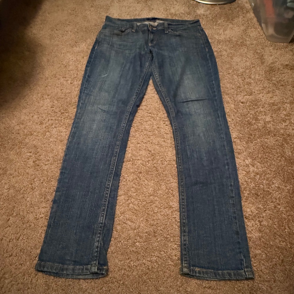 Levis 524 Too Superlow Jeans Womens 9 S/C Medium Wash Slim Fit Low Rise Denim